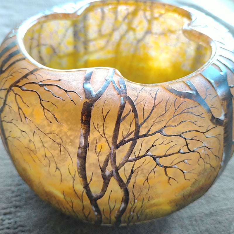 DaumNancyドームナンシー雪景色は高さ約9㎝H直径約12.5㎝D/Daum Nancy