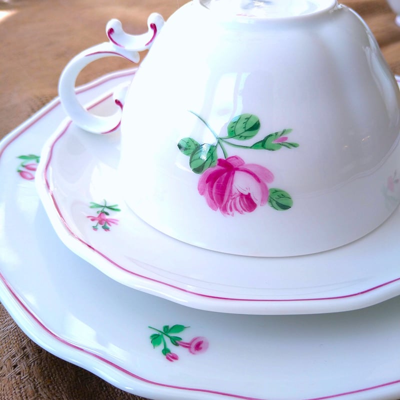 アウガルテン オールドウィンナーローズ③20センチ皿2枚 Augarten