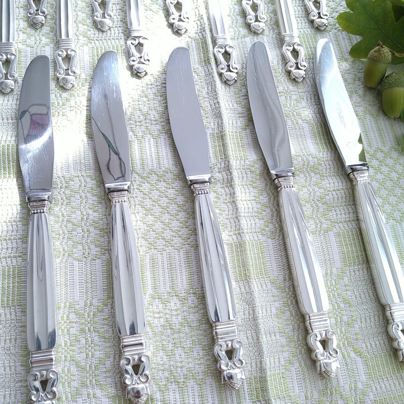 ジョージジェンセン ブロッサムディナーフォークsterling925 6本 袋付