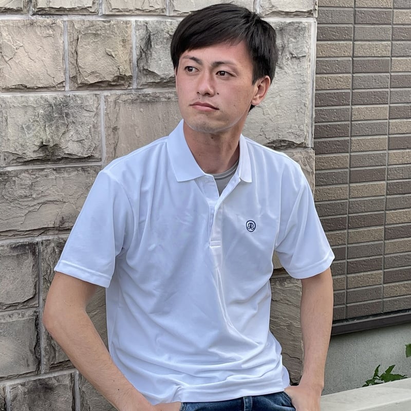 ggマークドライカノコポロシャツ(白) | Genki15STORE