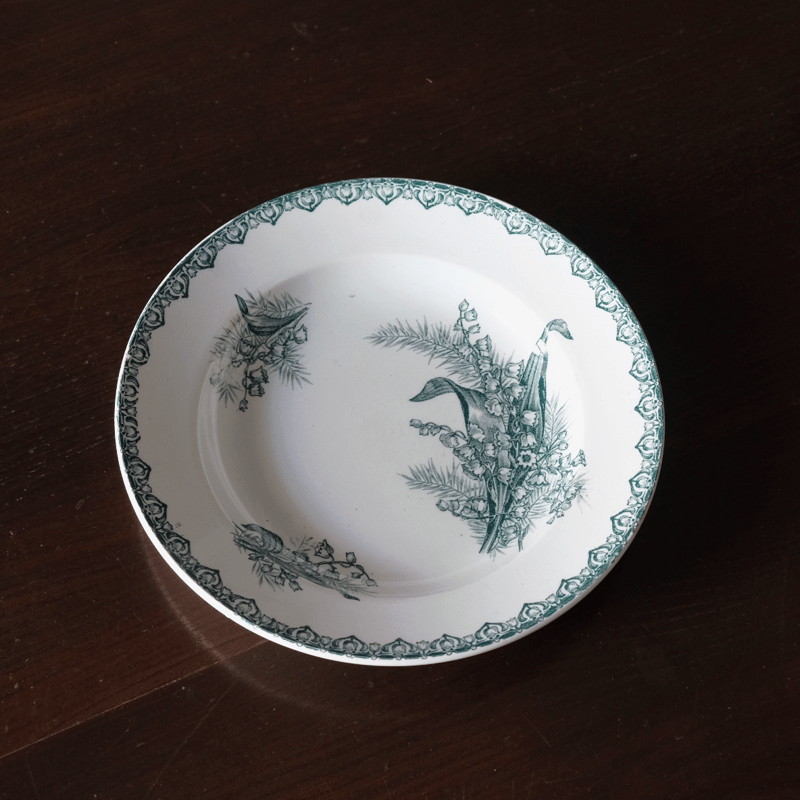 サンタマン ミュゲ MUGUET 鈴蘭 深皿 リム皿 φ21.8cm フランス