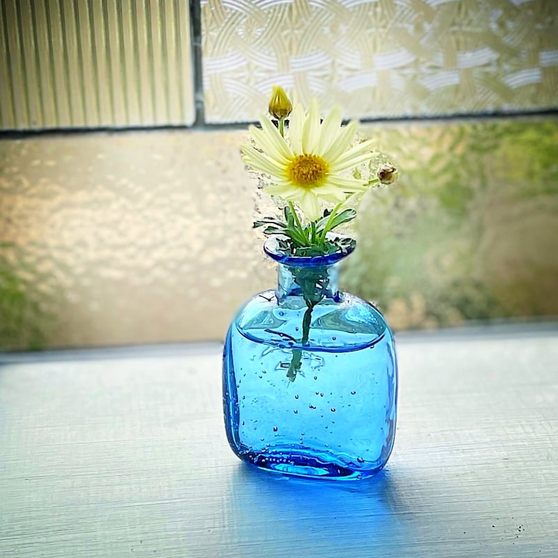 MR-447A ガラス瓶 8個セット 透明・青色 レトロアンティーク