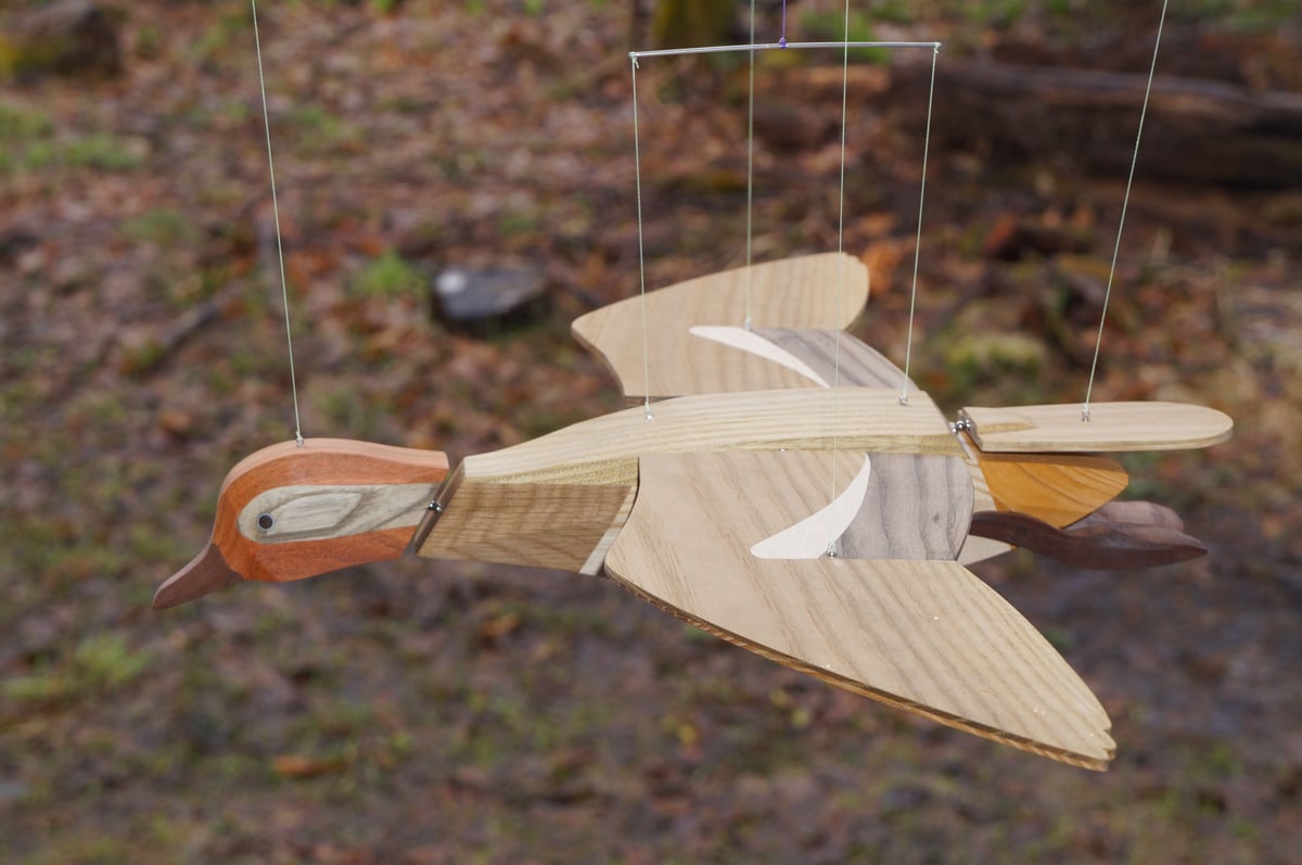 鳥たちの空 - コガモモビール（つがい） - | 東川ミーツオンラインショップ