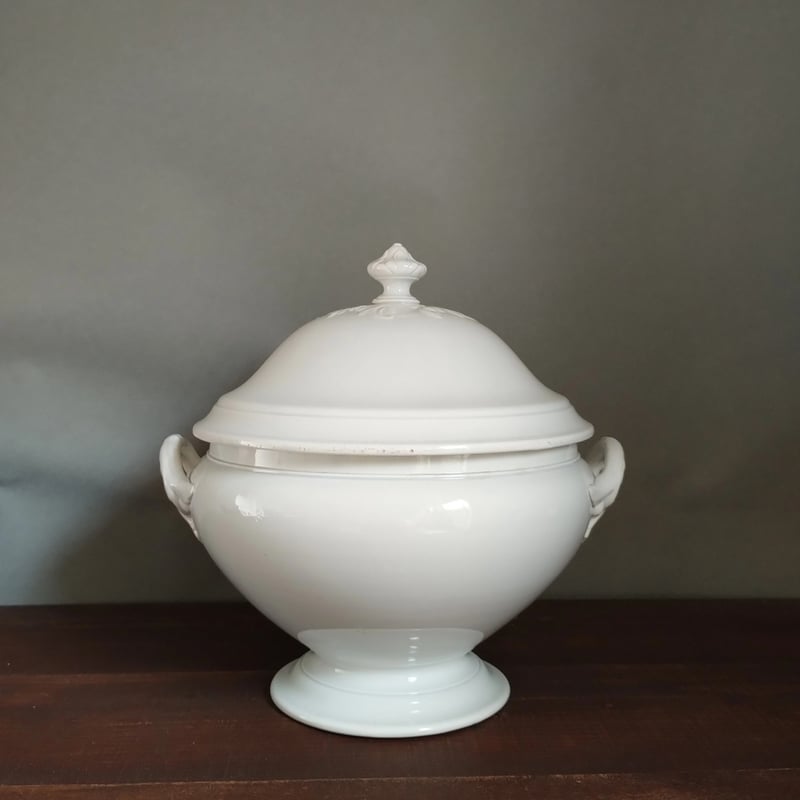 フランスアンティーク 白いスーピエール 大 | フランス アンティーク