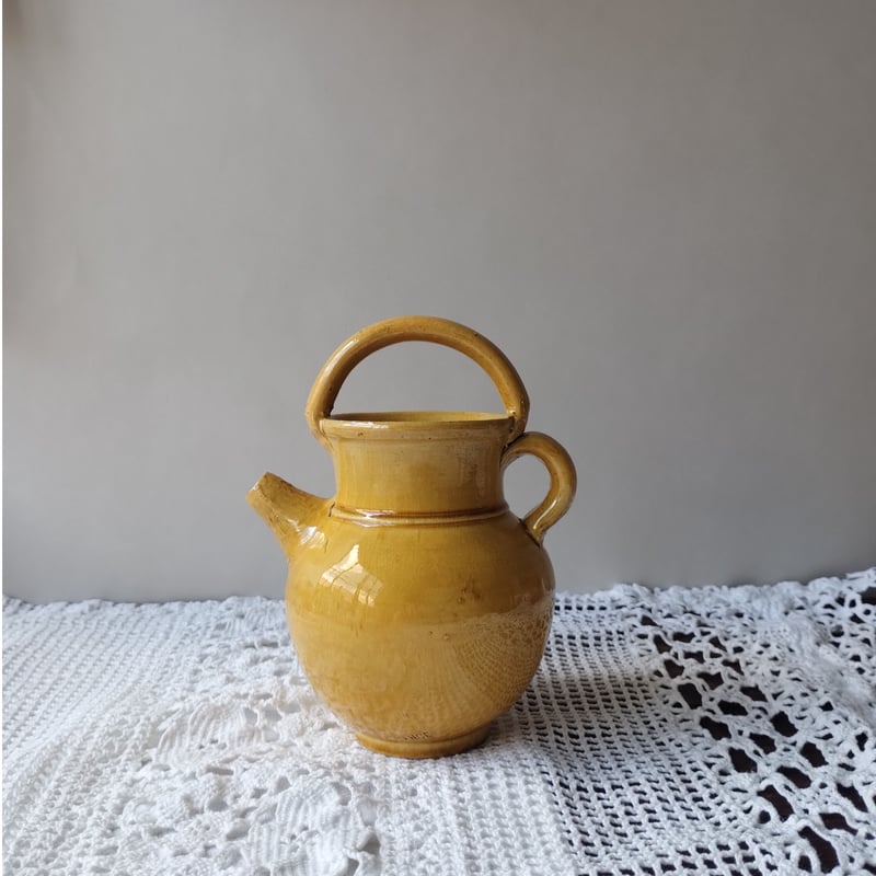 プロヴァンスの黄釉のポット | フランス アンティーク 食器・花瓶 専門