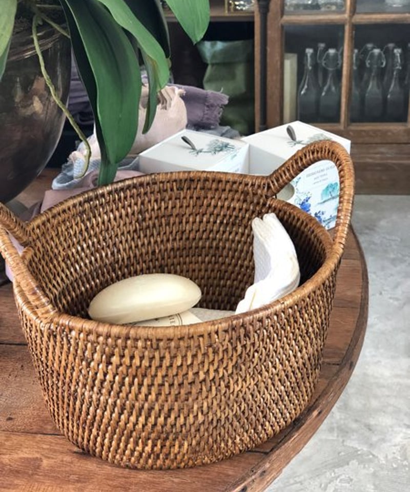 ホテル仕様のラタン オーバルバスケット | els nakanoshima