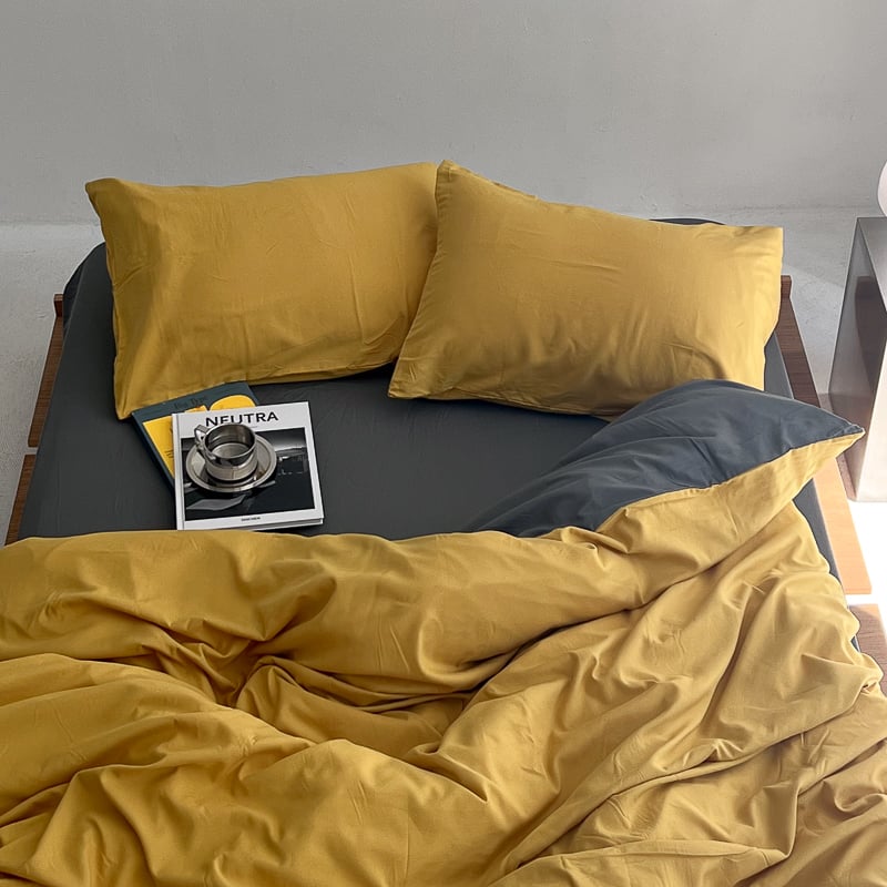 beddingsets-03057 yellow×gray 布団カバーセット | ART OF