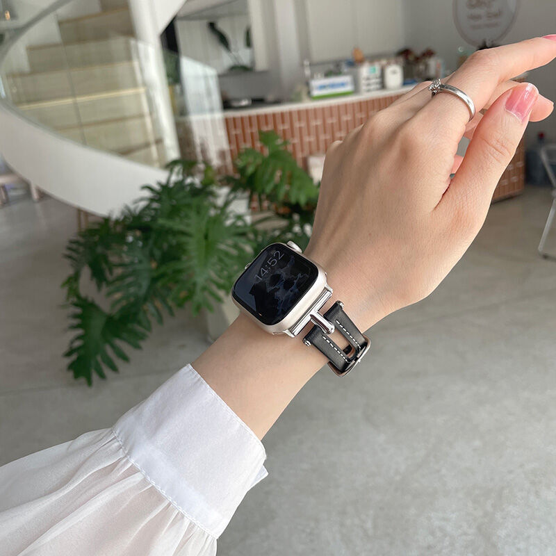 V081」apple watch 革バンド 蒸れ ない アップルウォッチ6/7/8/新型Ul