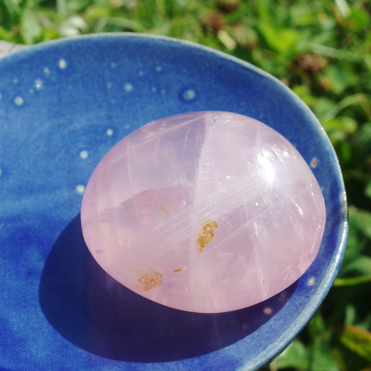 071836 天然石ローズクォーツ六角柱✨虹入り 【公式通販】