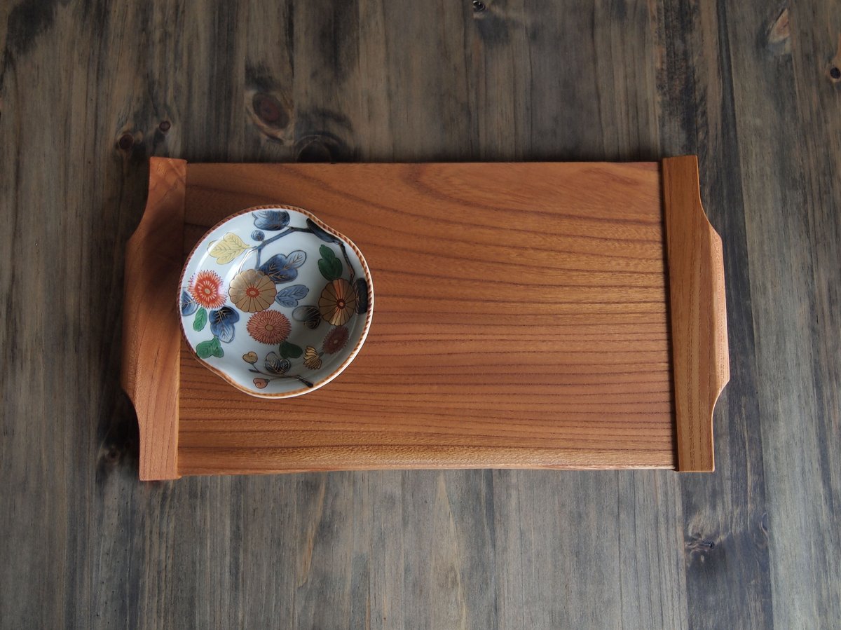 一枚板のトレー/お盆/お膳 ケヤキ | キグラシ家具工房 online shop
