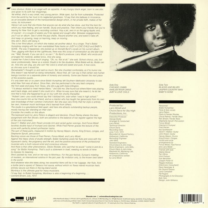 Bobbi HUMPHREY - Blacks & Blues (reissue) Vinyl at Juno Records.