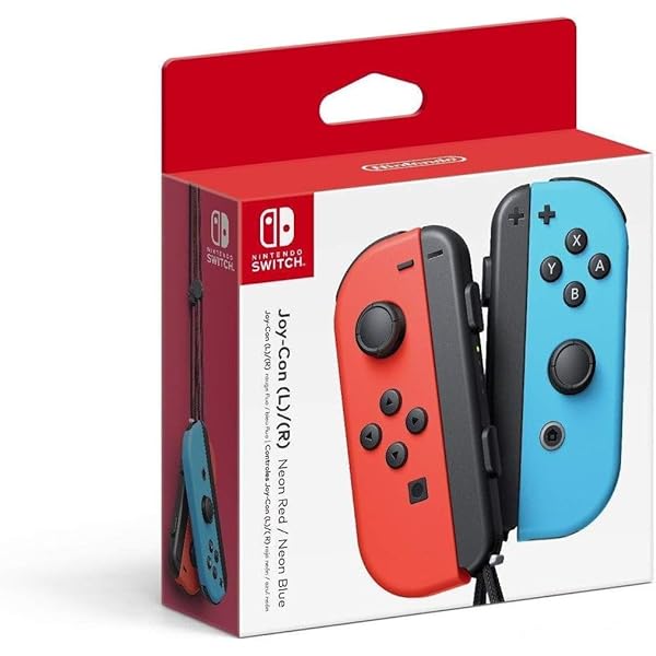 Nintendo Joy-Con (L/R) - Neon Red/Neon Blue : Amazon.co.uk: PC