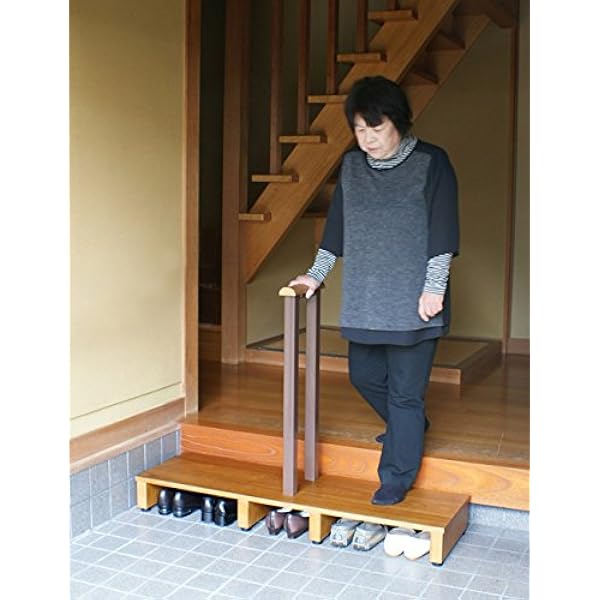 Amazon | アロン化成 安寿 上がりかまち用手すり KM650L ブラウン | 安