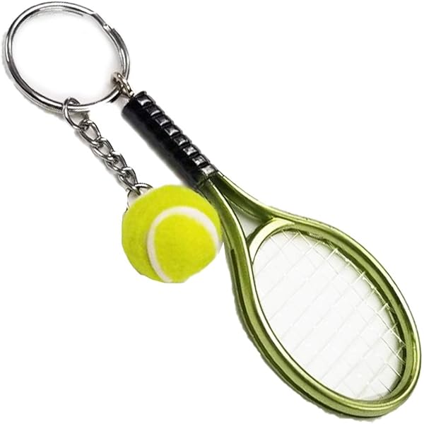 Amazon.co.jp: [N-K] ミニテニスボールラケットペンダントキーリング