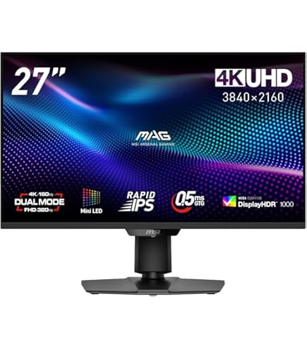 Amazon.co.jp: MSI MAG274UPF、27インチ 3840 x 2160 (UHD)、4K Rapid