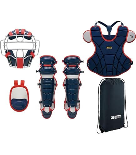 ZETT BL017N 硬式 キャッチャー防具 4点 ネイビー 新品レガース 楽天
