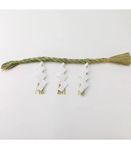 Amazon.co.jp: 12尺 360㎝ 神社鳥居用しめ縄 日本製 房付き 紙垂付き