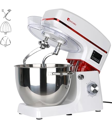 Amazon | スタンドミキサー 10L大容量 99分タイマー機能 三種類