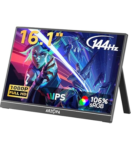 Amazon.co.jp: WUAWE 16インチ 1200P 120Hz ポータブルモニター 100