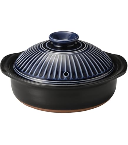 Amazon｜銀峯陶器 萬古焼 高気密土鍋 21cm ブリシオ キャセロール 織部