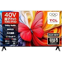Amazon.co.jp: TCL Television, 40 V Type, Quantum Dot, FHD, LCD, 40