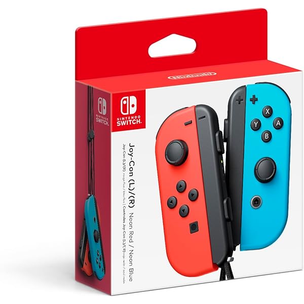 Amazon.com: Nintendo Joy-Con (L/R) - Neon Red/Neon Blue (Renewed