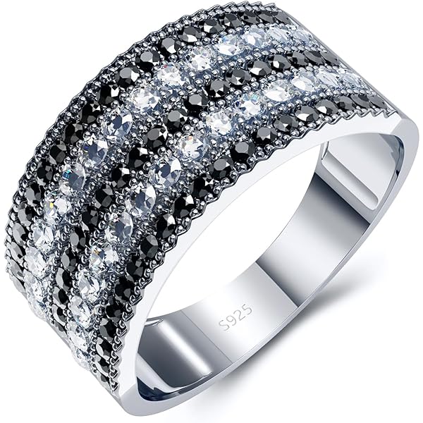 Amazon.com: A ANGG 925 Sterling Silver Women Rings with White