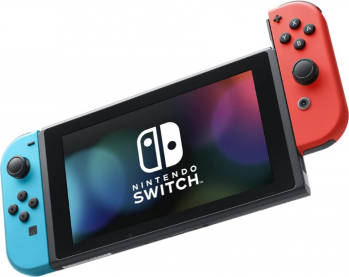 Consola Nintendo Switch cu Joy-Con neon albastru și roșu - Consola