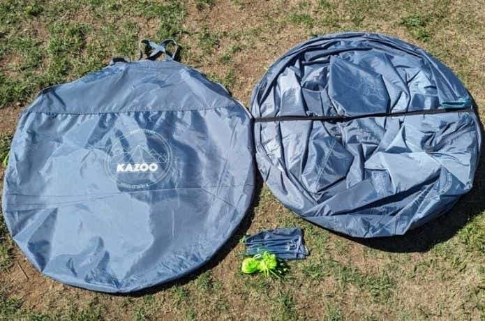 設営レビュー！】KAZOO キャンプ用自動屋外ポップアップテントを実際に