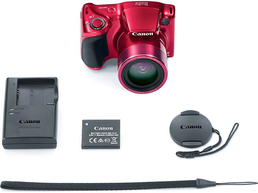 Canon PowerShot SX410 IS (Red) 20-megapixel camera with 40X