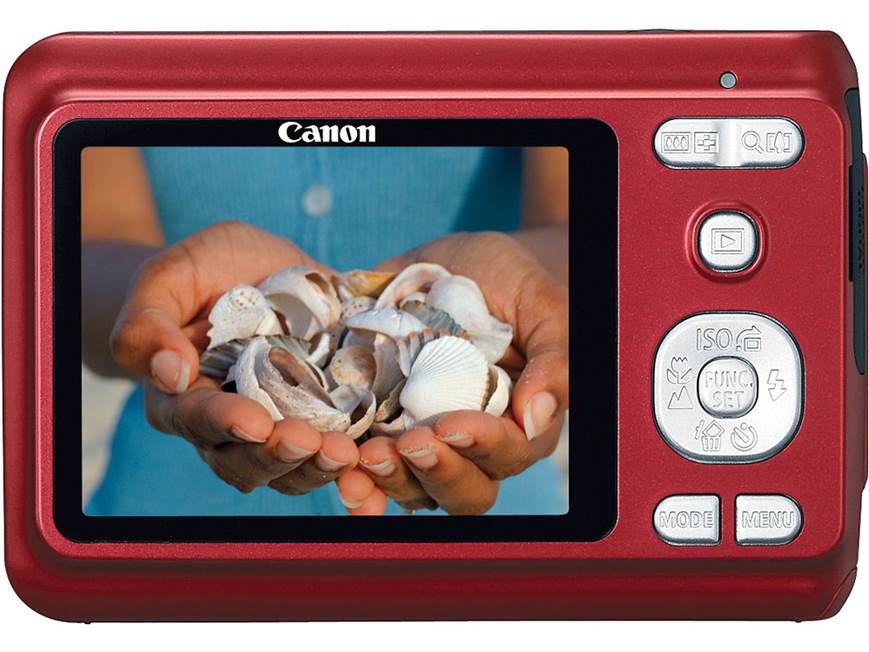 Canon PowerShot A480 (Red) 10-megapixel digital camera with 3.3X