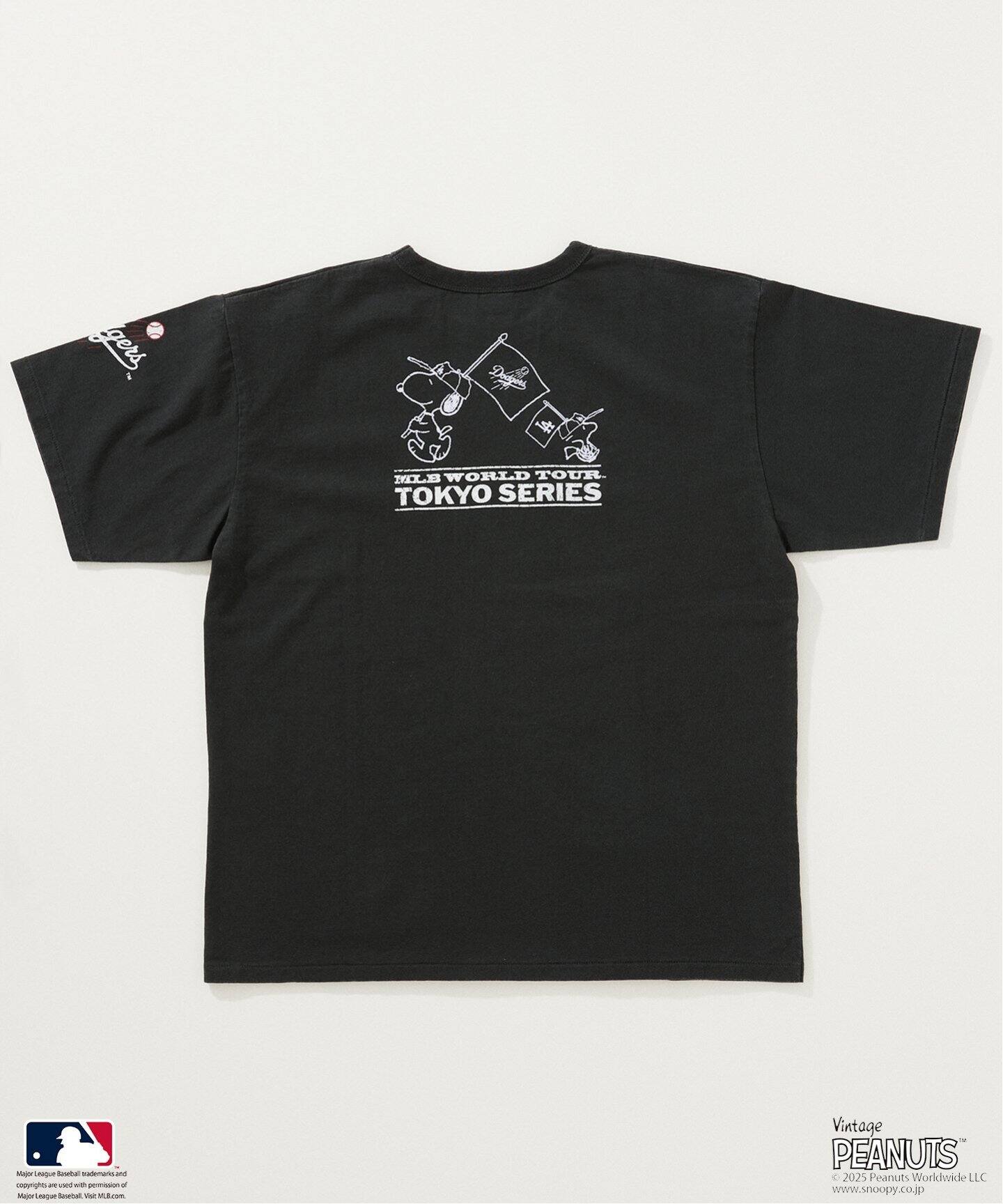 PEANUTS 別注 MLB開幕戦 ベースボール プリントTシャツ（Tシャツ