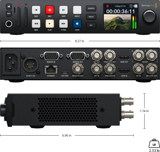 HyperDeck Studio – Tech Specs | Blackmagic Design