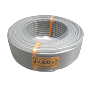 100m巻き】2.0mm×3C｜3心｜VVF ビニル絶縁ビニルシースケーブル平形の