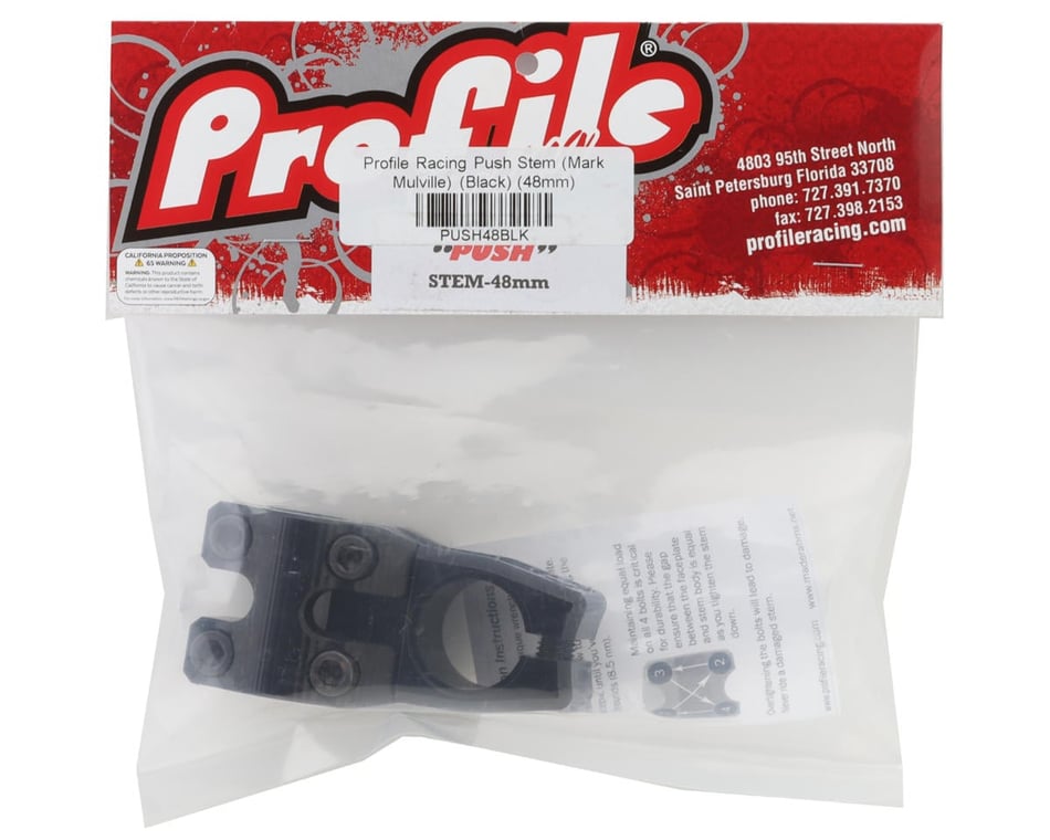 Profile Racing Push Stem (Mark Mulville) (Black) (48mm) - Dan's Comp