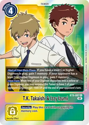 T.K. Takaishi & Izzy Izumi (BT9-087) - DigimonCard