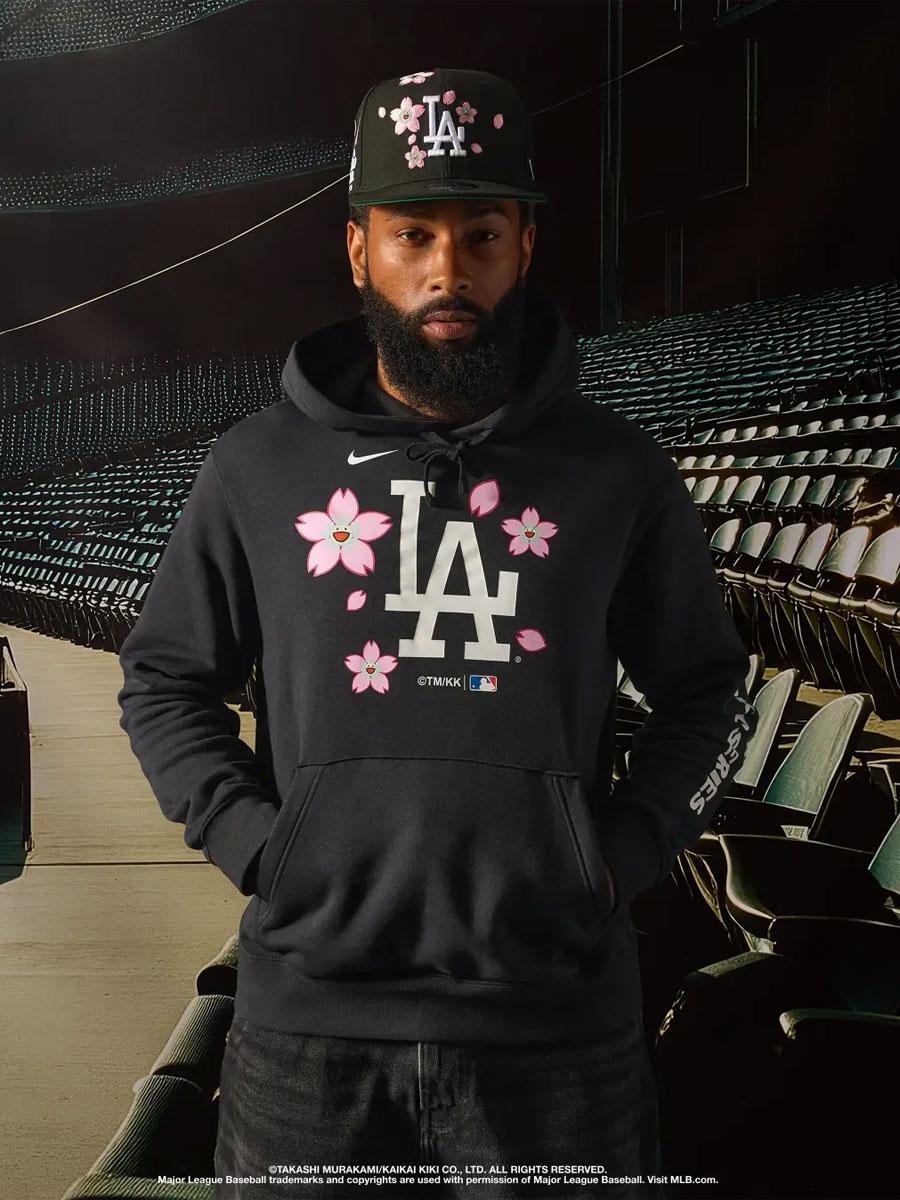 村上隆 MLB TOKYO シリーズ ドジャース パーカー ブラック