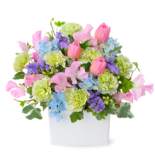 春のお供えのアレンジメント - 春のお彼岸｜｜花や花束の宅配