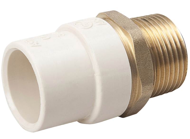 B & K 164-303NL Transition Pipe Adapter, 1/2 in, Solvent x MIP