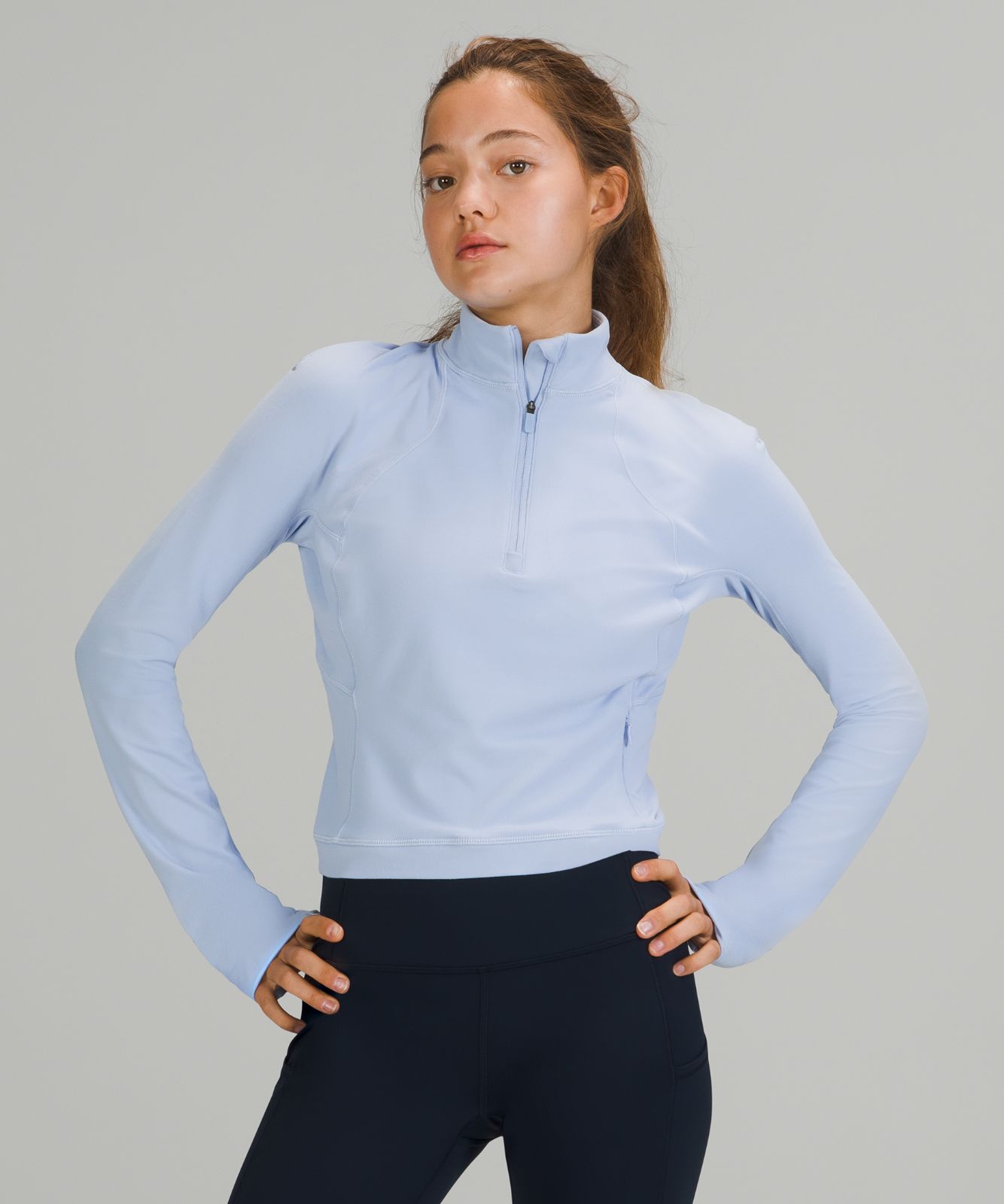 It's Rulu Run Cropped Half-Zip | ロングスリーブ | Lululemon JP