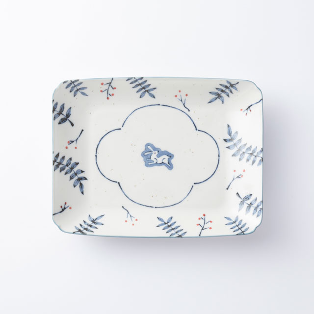瀬戸焼の印判角皿｜食卓の道具｜中川政七商店 公式サイト