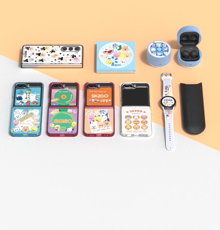 SKZOO Frame Eco-Friends Case for Galaxy Z Flip5 Orange | Samsung Gulf