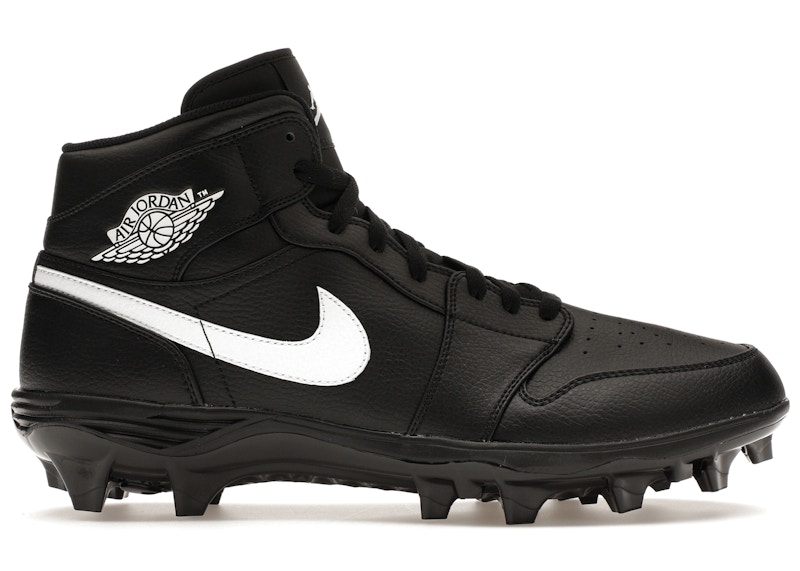 Jordan 1 Mid TD Cleat Black White Men's - FJ6805-001 - US