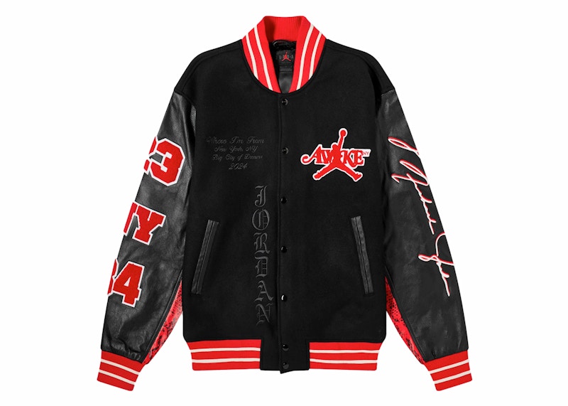 Air Jordan x Awake NY Varsity Jacket University Red/Black Men's