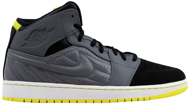 Jordan 1 Retro '99 Cool Grey Vibrant Yellow Men's - 654140-032 - US