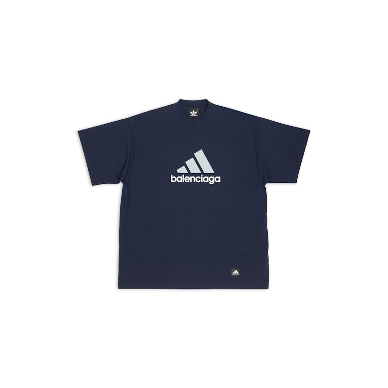 Balenciaga x adidas T-Shirt Oversized Navy Blue - FW22 - US