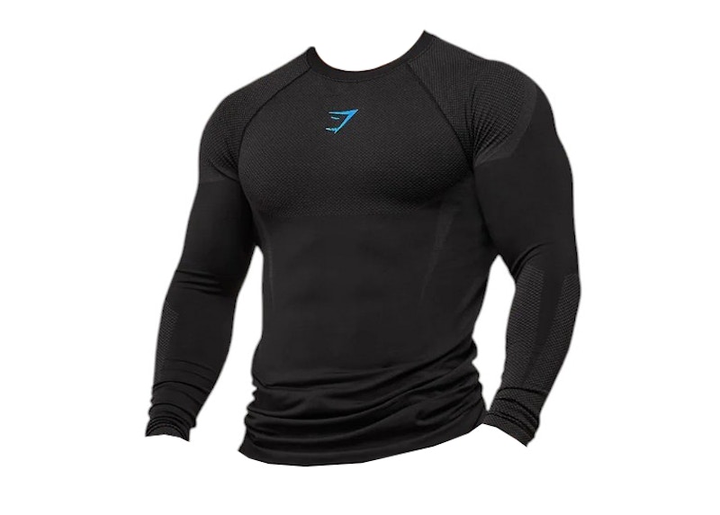 Gymshark Onyx 5.0 Seamless Long Sleeve T-shirt Black/Onyx Grey