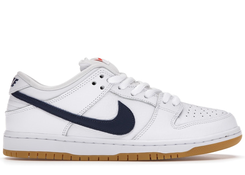 Nike SB Dunk Low Orange Label White Navy Men's - CZ2249-100 - GB
