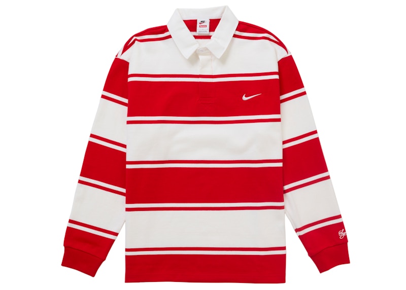 Supreme Nike Stripe Rugby Red Men's - SS25 - US