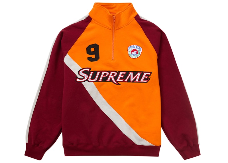 Supreme Equipe Half Zip Sweatshirt Dark Orange Men's - SS24 - US
